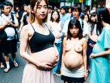 ボテ腹妊婦露出　屋外露出画像　愛知県　春日井市