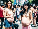 ボテ腹妊婦露出　羞恥画像　東京都　東大和市