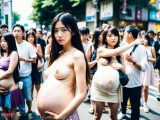 ボテ腹妊婦露出　強制露出画像　静岡県　磐田市